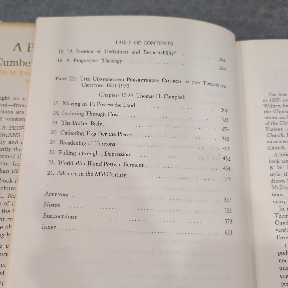 A People Called Cumberland Presbyterians History Book First Edition 1972 - Picture 8 of 8